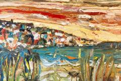 Pueblo con mar II, 81 x 60 cm, oil on canvas, 2026