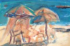 Mar I, 51 x 61, técnica mixta sobre madera, 2000