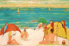 Papagayos y la playa, 73 x 50 cm, óleo sobre tela, 2007 (colección privada)