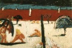 Playa naranja, 33 x 24 cm, óleo sobre tela, 2001