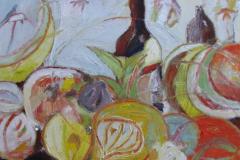 ensemble con cielo I, 55 x 46 cm, óleo sobre tela, 2012 (colección privada)