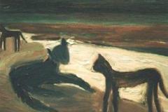 La luna, 73 x 60 cm, óleo sobre tela, 2002 (colección privada)