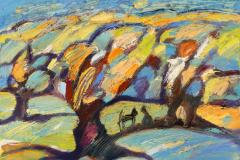 Encuentro nocturno I, 55 x 46 cm, oil on canvas, 2024