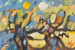 Encuentro nocturno II, 55 x 46 cm, oil on canvas, 2024