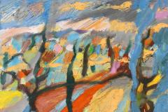 Sierra evaporando,55 x 46 cm, oil on canvas, 2024