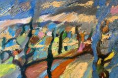 Sierra evaporando, 55 x 38 cm, oil on canvas, 2024