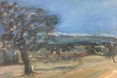 Sierra cálida a finales de otono, 55 x 46 cm, oil on canvas, 2020