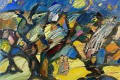Cuando la noche habla, 81 x 60 cm, óleo sobre tela, 2024