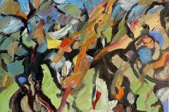 Dia movido, 55 x 46 cm, óleo sobre tela, 2022