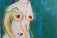 Mujer con azul