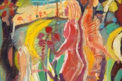 Respaldo con vistas distintas,60 x 81 cm, óleo sobre tela, 2023