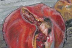 La entrada I, 20 x 20 cm, mixed media, 2009 (private collection)