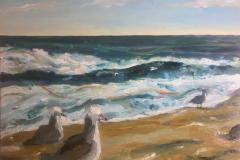 Mirando al horizonte, 100 x 81 cm, óleo sobre tela, 2021 (colección privada)