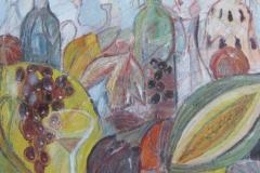 Fiesta de otoño VIII, 55 x 46 cm, mixed media, 2010