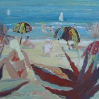 Vista al mar con cactus, 55 x 46 cm, oil on canvas, 2009